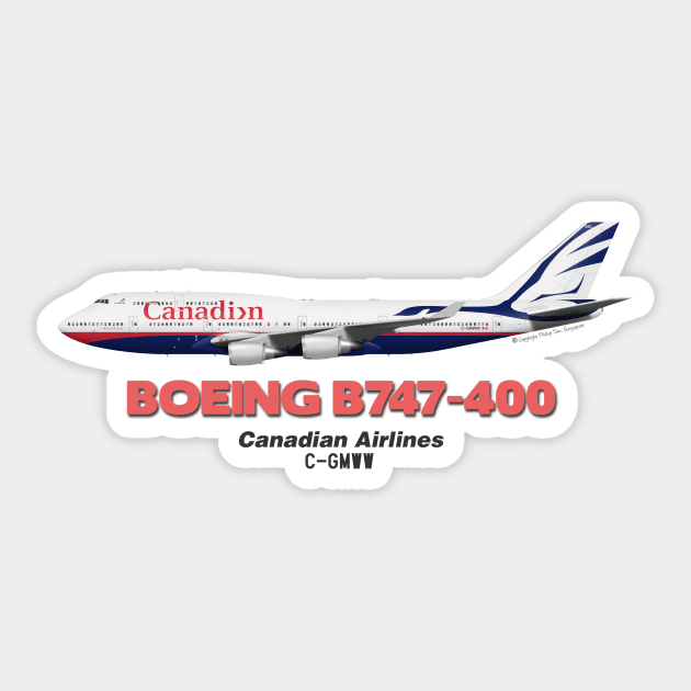 Boeing B747-400 - Canadian Airlines Sticker by TheArtofFlying